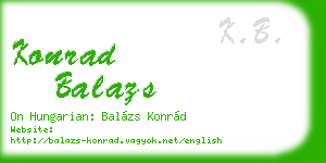 konrad balazs business card