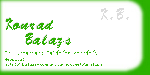 konrad balazs business card